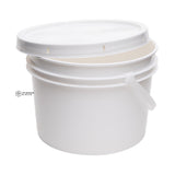 4L White Pail with Gasket Lid