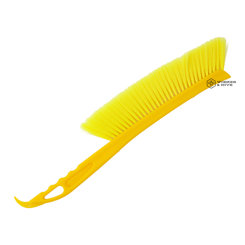 Bee Brush - Yellow Plastic with Hook