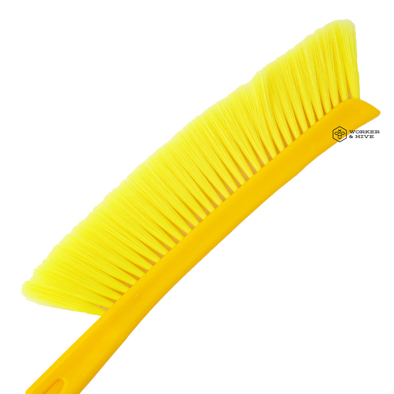 Bee Brush - Yellow Plastic with Hook