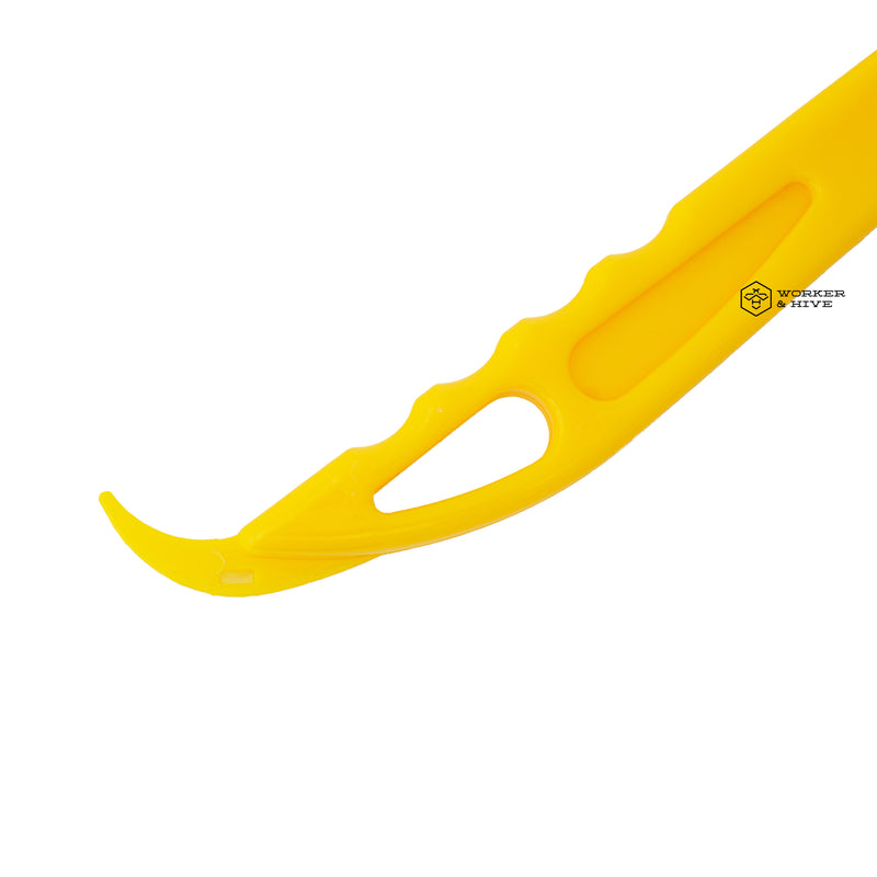 Bee Brush - Yellow Plastic with Hook