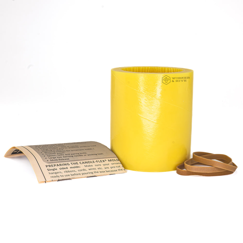 Wood Grain Cylinder Candle Mold