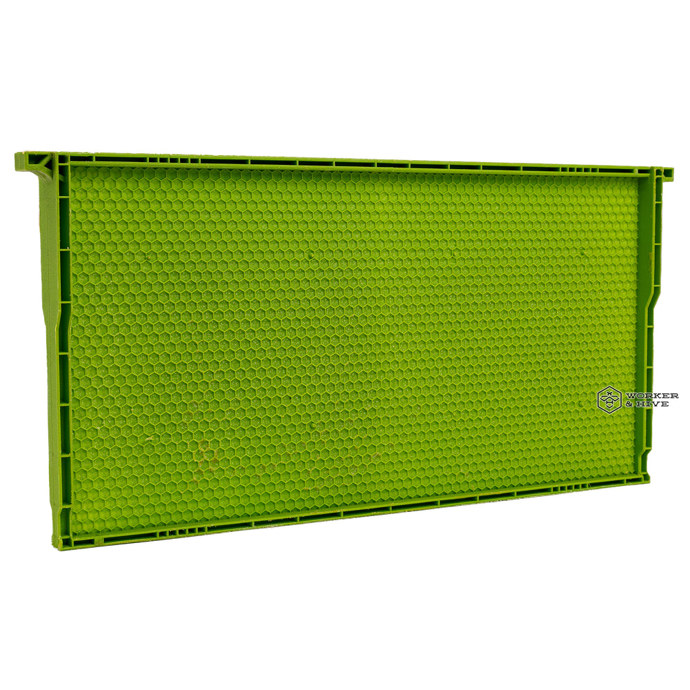 9 1/8" (Deep) Green Drone Comb - One Piece Plastic Frame