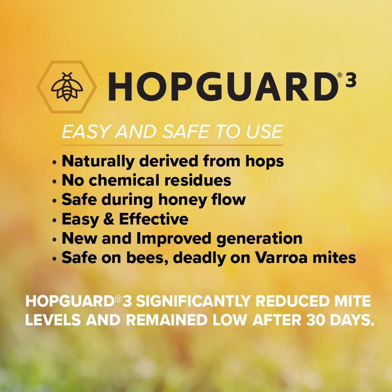 HopGuard 3 Mite Treatment — Worker and Hive Bee Supply