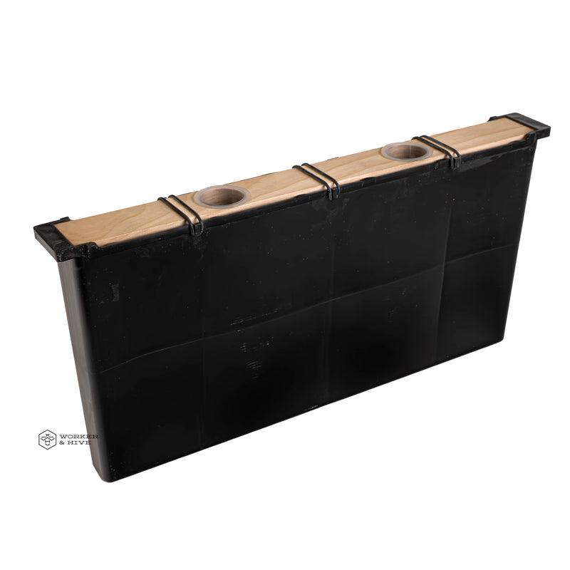 9 1/8" Mann Lake Frame Feeder - 2" Wide (Holds 1 Gallon) with Cap and Ladder