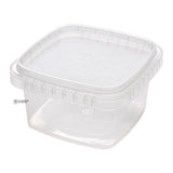 Square Plastic Container with Lid - 350ml