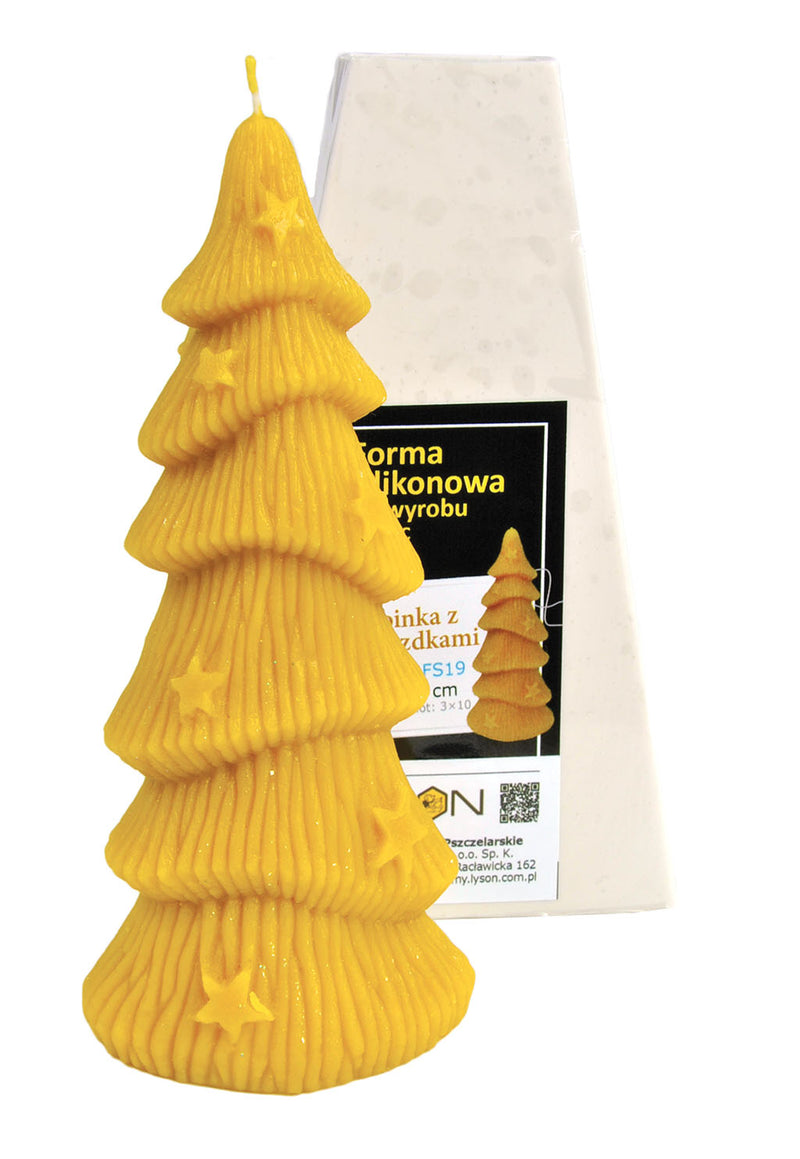 Christmas Tree With Stars Candle Mold