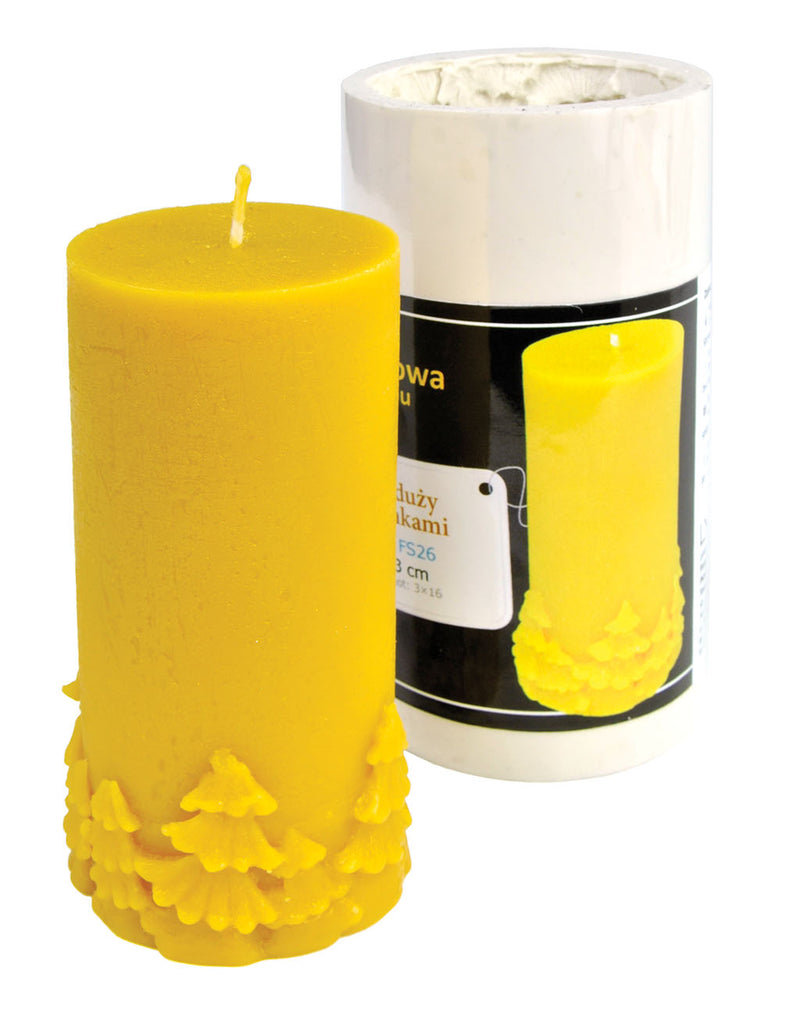 Cylinder With Trees Candle Mold