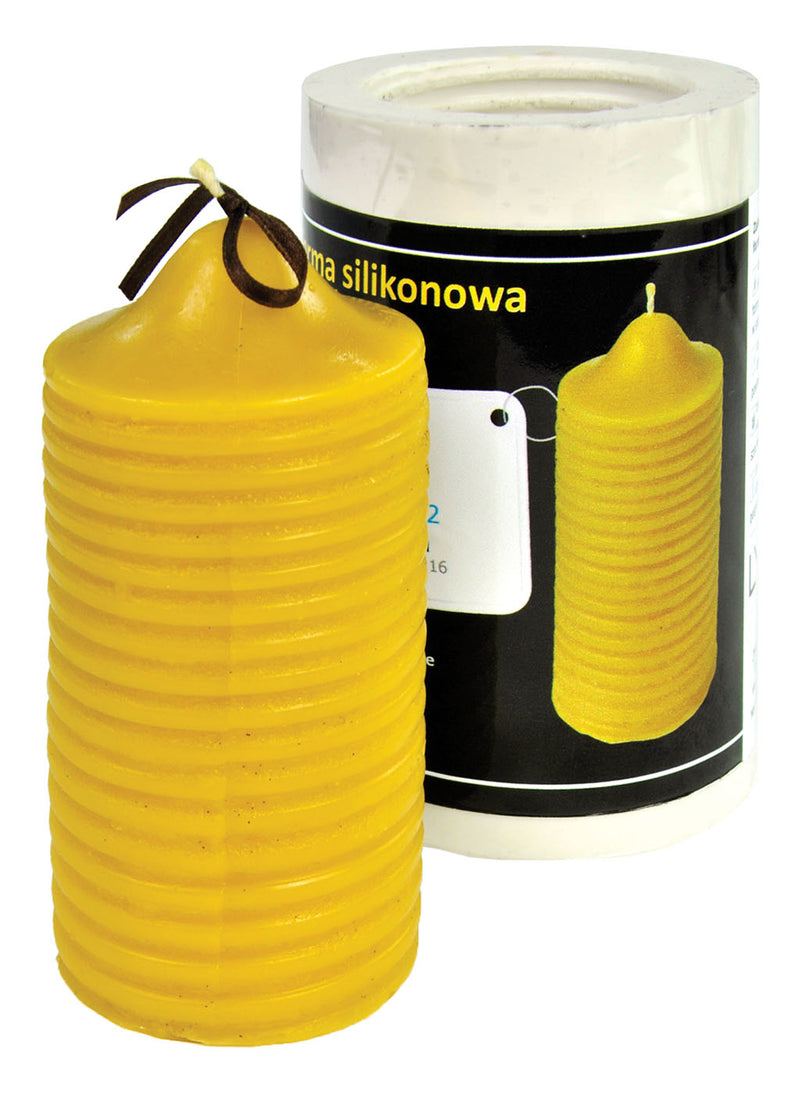 Cylinder Candle Mold, striped
