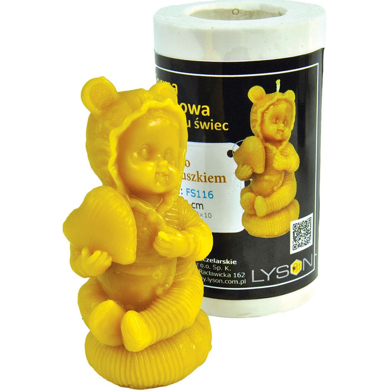 Child with Heart Candle Mold