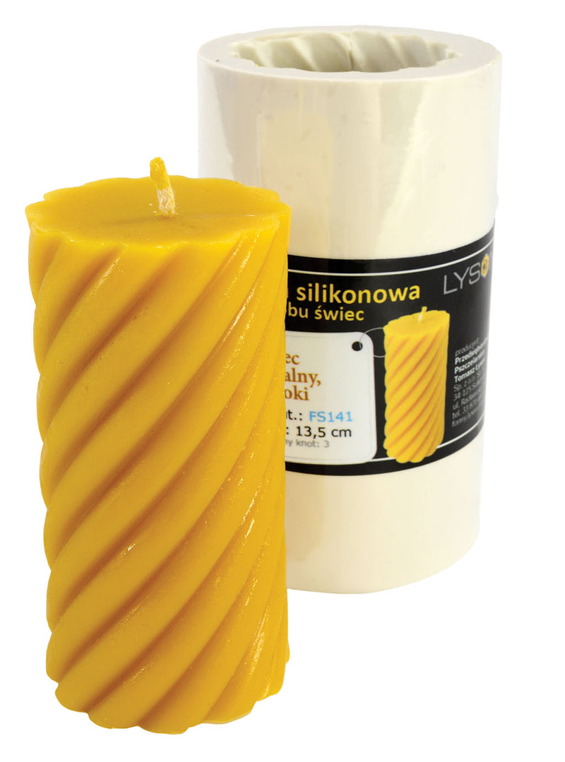 Curled Cylinder Candle Mold, high