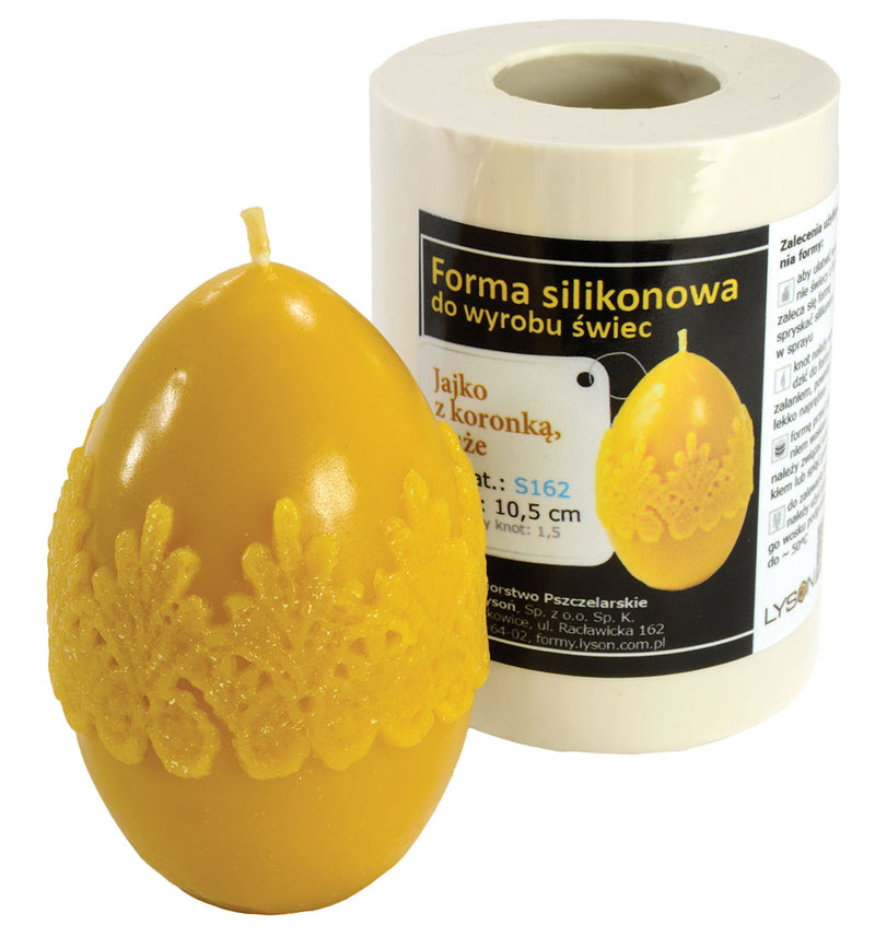 Egg With Lace Candle Mold