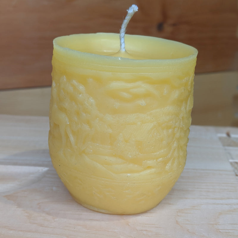 Candle with Winter Landscape Candle Mold