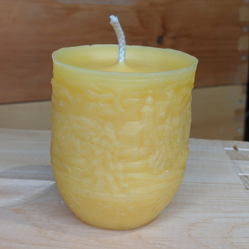 Candle with Winter Landscape Candle Mold