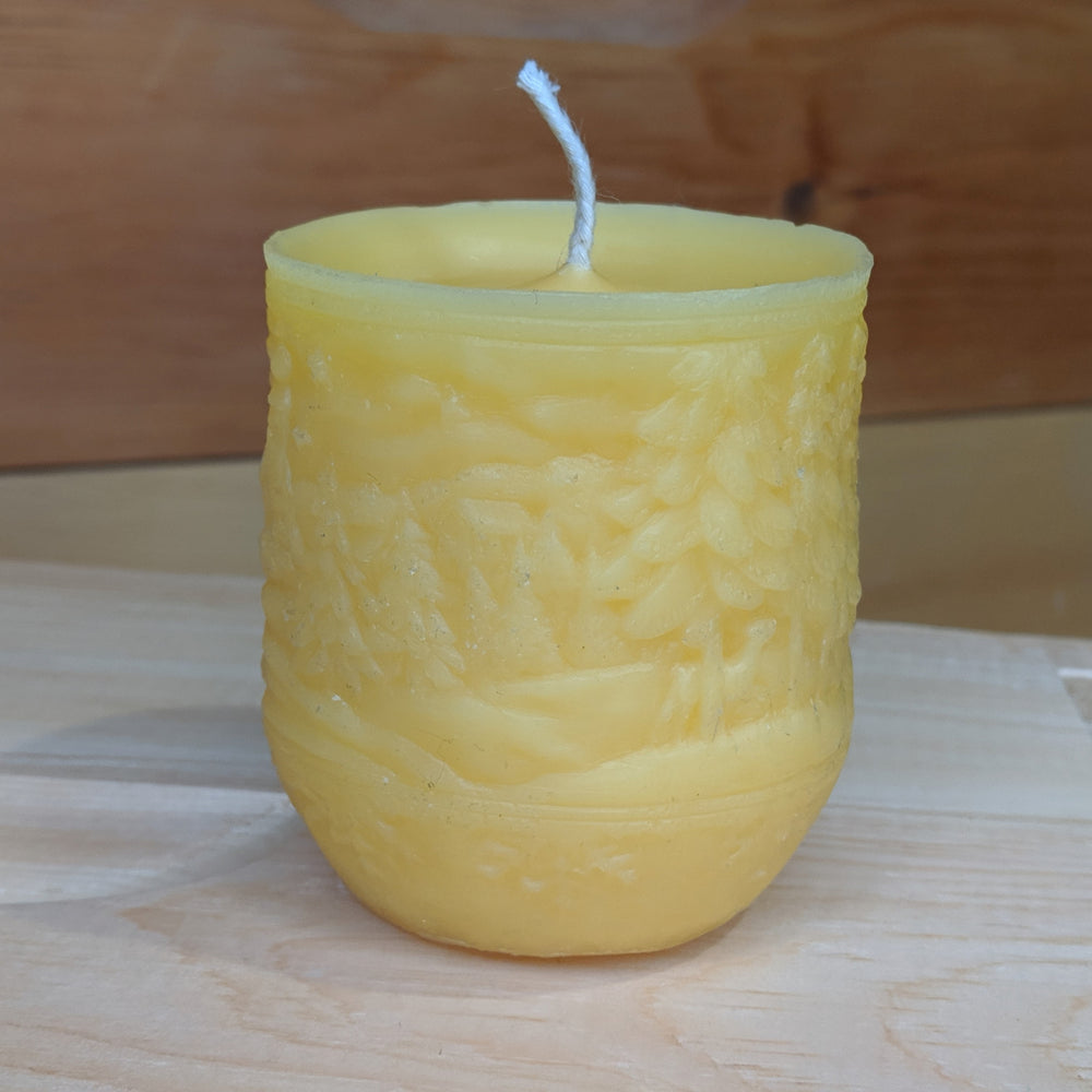 Candle with Winter Landscape Candle Mold