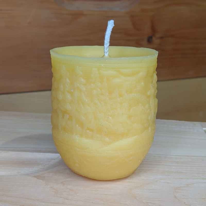 Candle with Winter Landscape Candle Mold