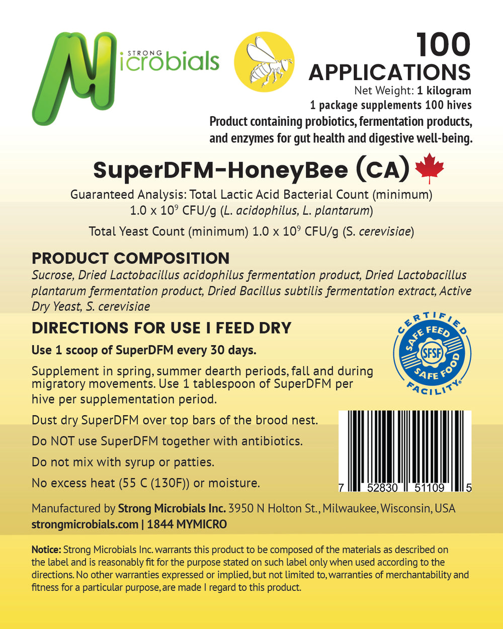 Super DFM - Honeybee Probiotics
