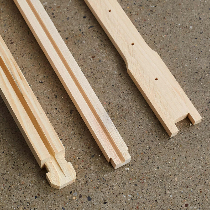 6 1/4" (Medium) Wood Frames - Groove Top and Bottom Bars