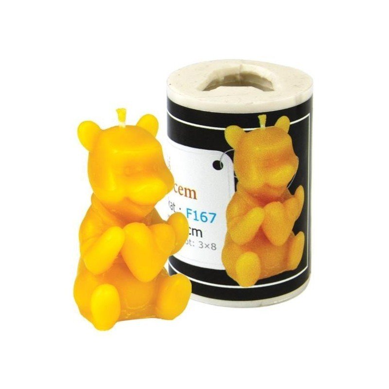 Bear with Heart Candle Mold