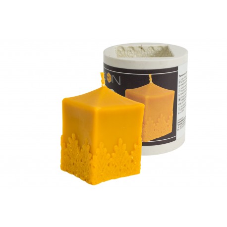 Lace Cube Candle Mold